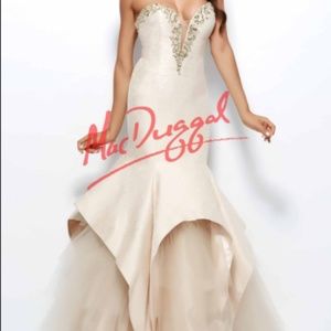 MacDuggal Champagne Pageant Dress NWT Size 4